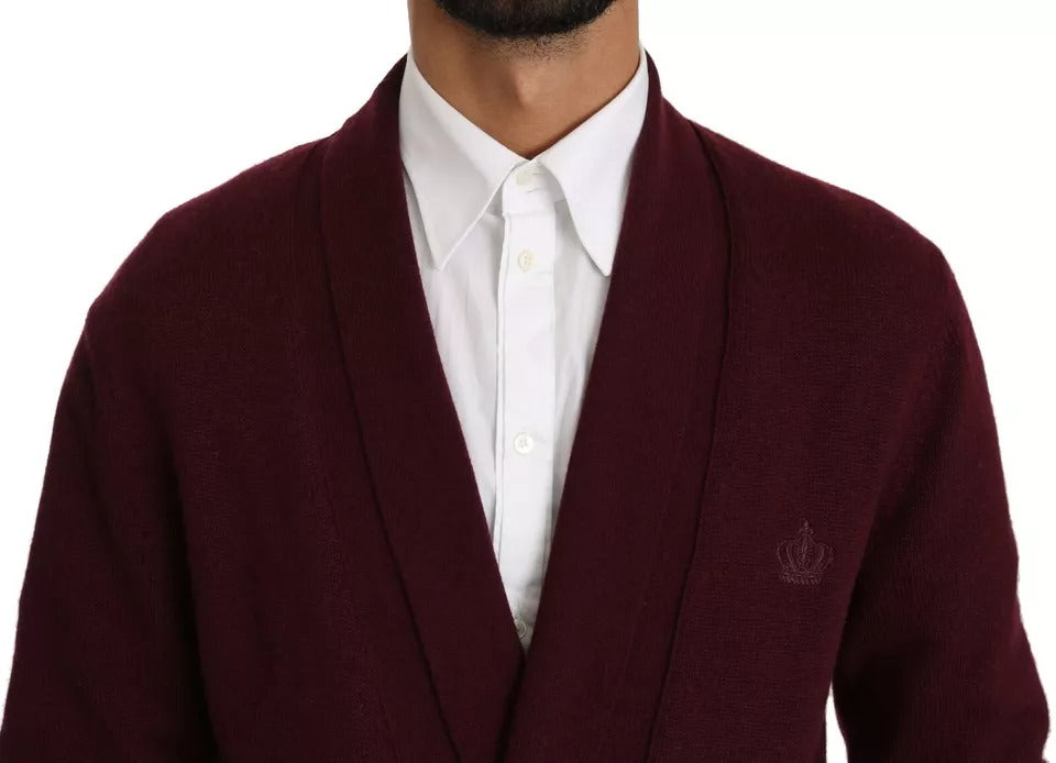 Bordeaux Kaschmir Cardigan "Crown"