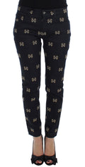 Blue Key Bestickte Slim Fit KATE Jeans