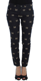 Blue Key Bestickte Slim Fit KATE Jeans