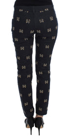 Blue Key Bestickte Slim Fit KATE Jeans