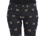 Blue Key Bestickte Slim Fit KATE Jeans