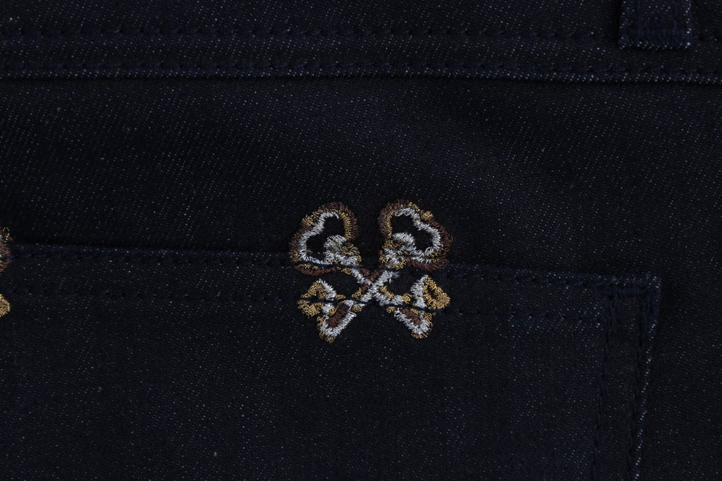 Blue Key Bestickte Slim Fit KATE Jeans