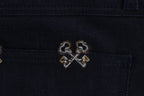 Blue Key Bestickte Slim Fit KATE Jeans