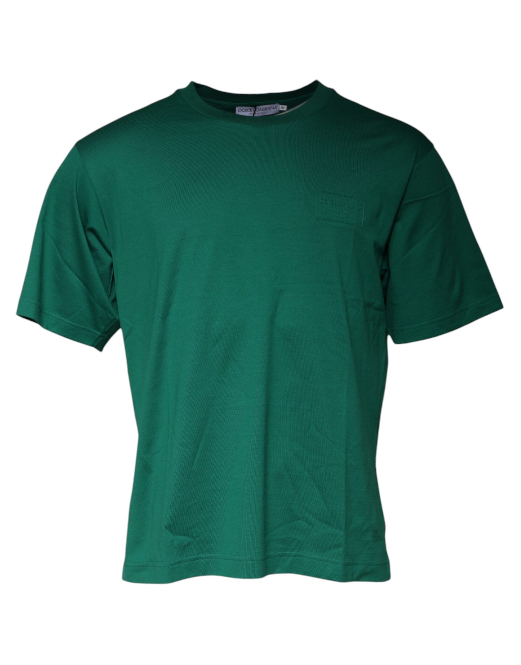 Grünes Logo Rundhals-T-Shirt Kurzarm