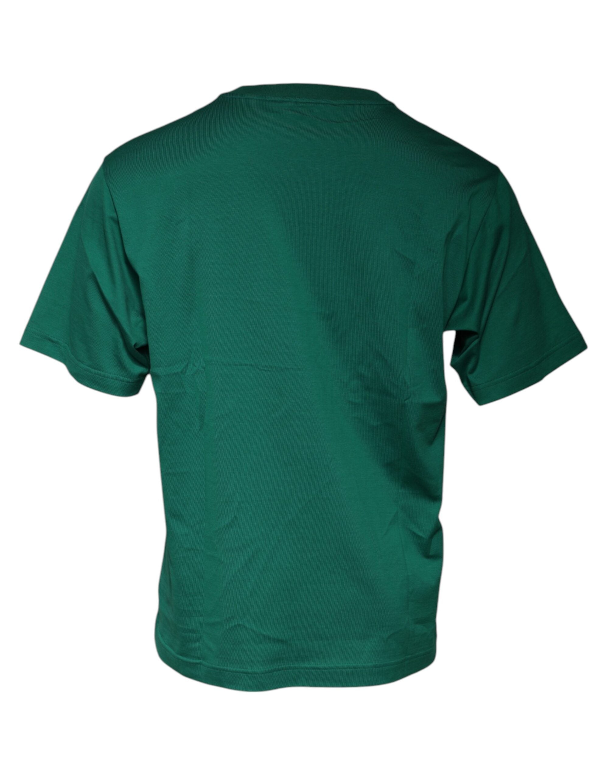 Grünes Logo Rundhals-T-Shirt Kurzarm
