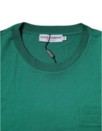 Grünes Logo Rundhals-T-Shirt Kurzarm
