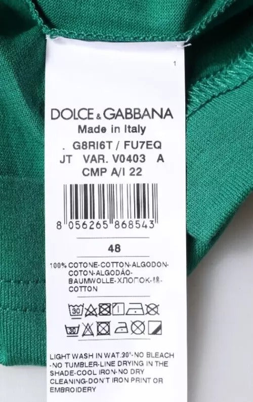 Grünes Logo Rundhals-T-Shirt Kurzarm
