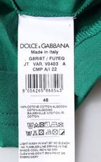 Grünes Logo Rundhals-T-Shirt Kurzarm