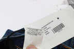 Blaue Baumwoll-Stretch-Jeans mit niedriger Taille