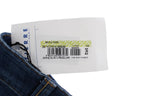 Blaue Baumwoll-Stretch-Jeans mit niedriger Taille