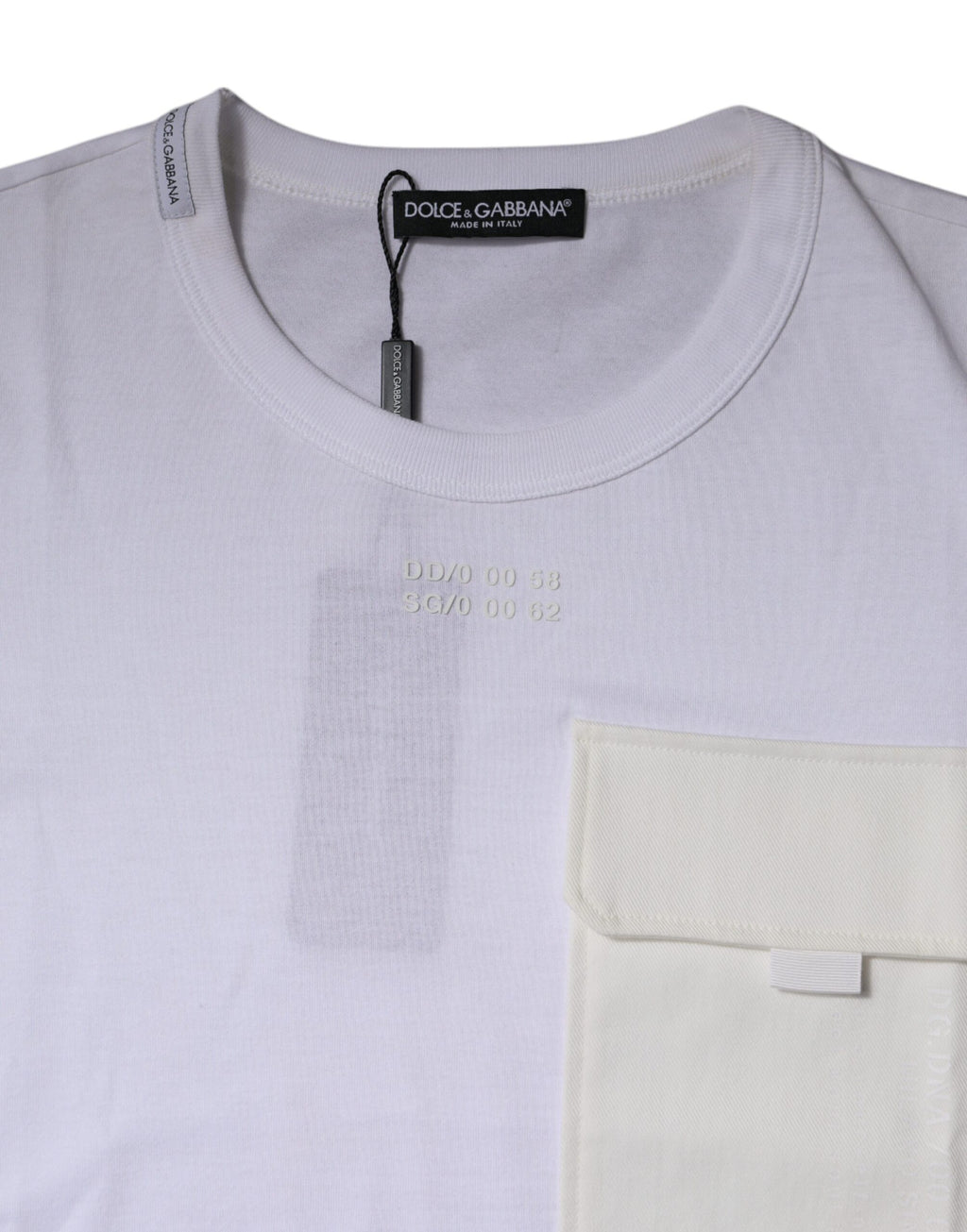 T-shirt girocollo in cotone bianco a maniche corte