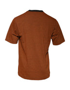 Braunes DG Logo T-Shirt aus Polyester mit Rundhalsausschnitt