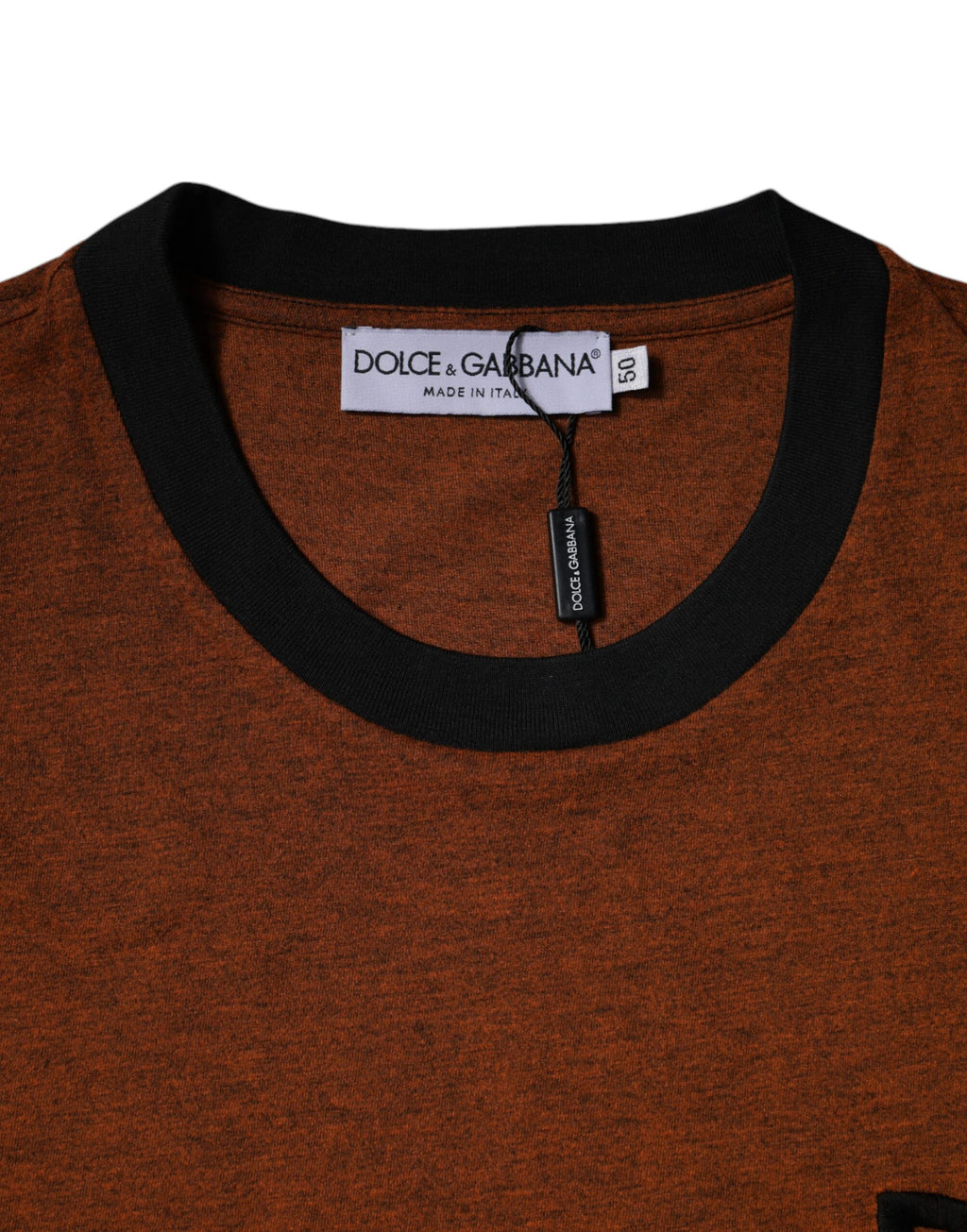 Braunes DG Logo T-Shirt aus Polyester mit Rundhalsausschnitt