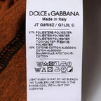 Braunes DG Logo T-Shirt aus Polyester mit Rundhalsausschnitt