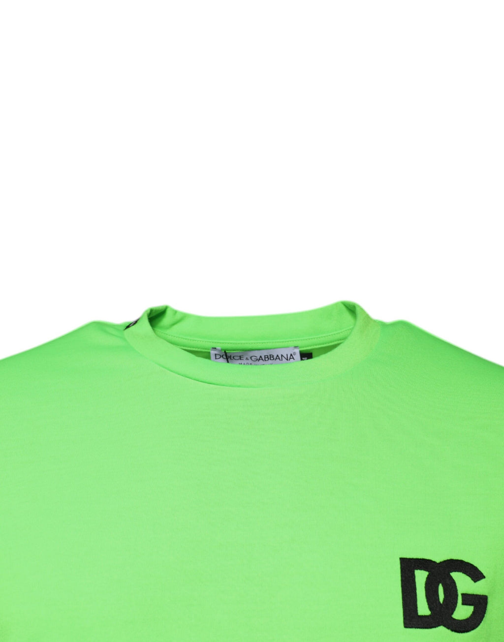 Grünes Logo Polyester Rundhals T-Shirt