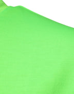 Grünes Logo Polyester Rundhals T-Shirt