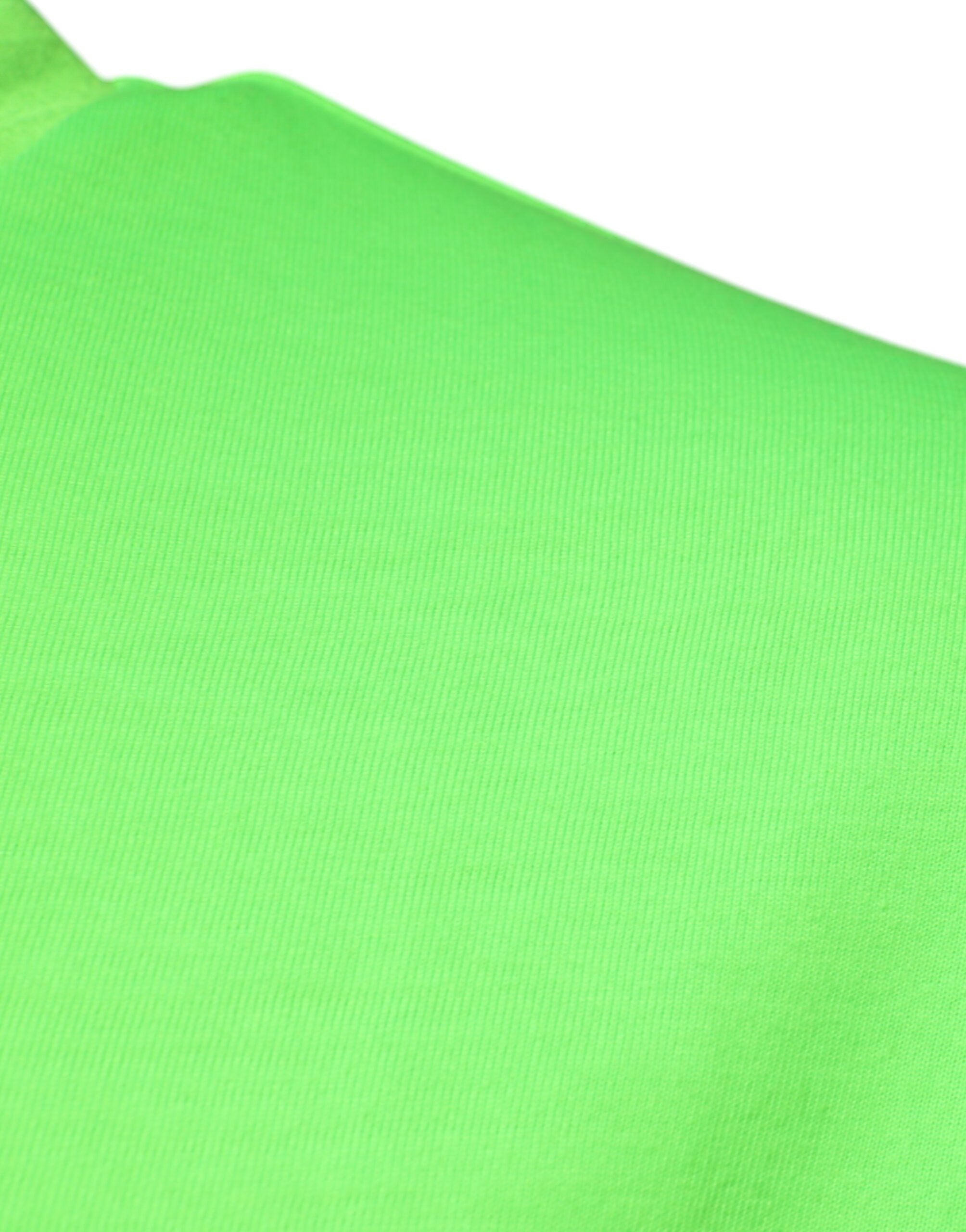 Grünes Logo Polyester Rundhals T-Shirt