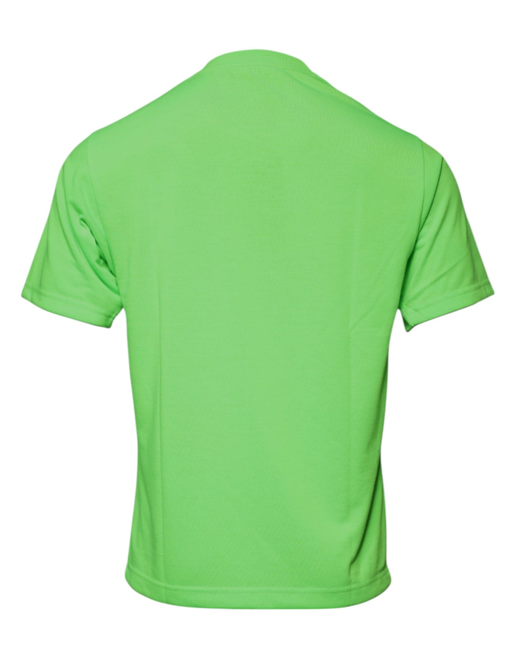 Grünes Logo Polyester Rundhals T-Shirt
