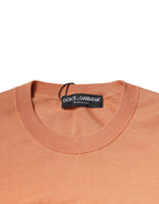 Maglione a maglia corta girocollo in lana beige