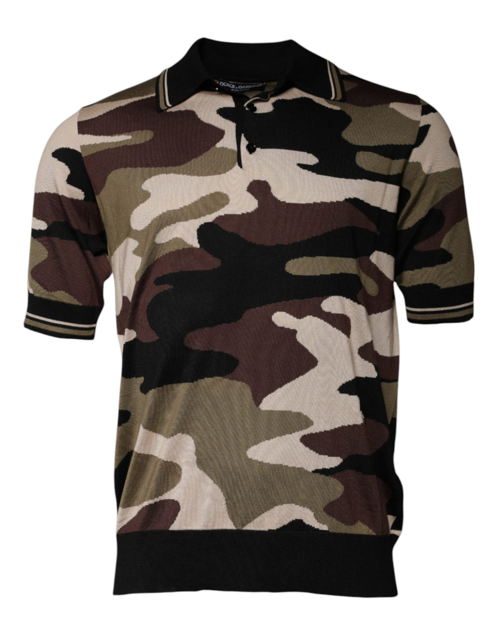 Mehrfarbiges Camouflage Polohemd mit Kragen