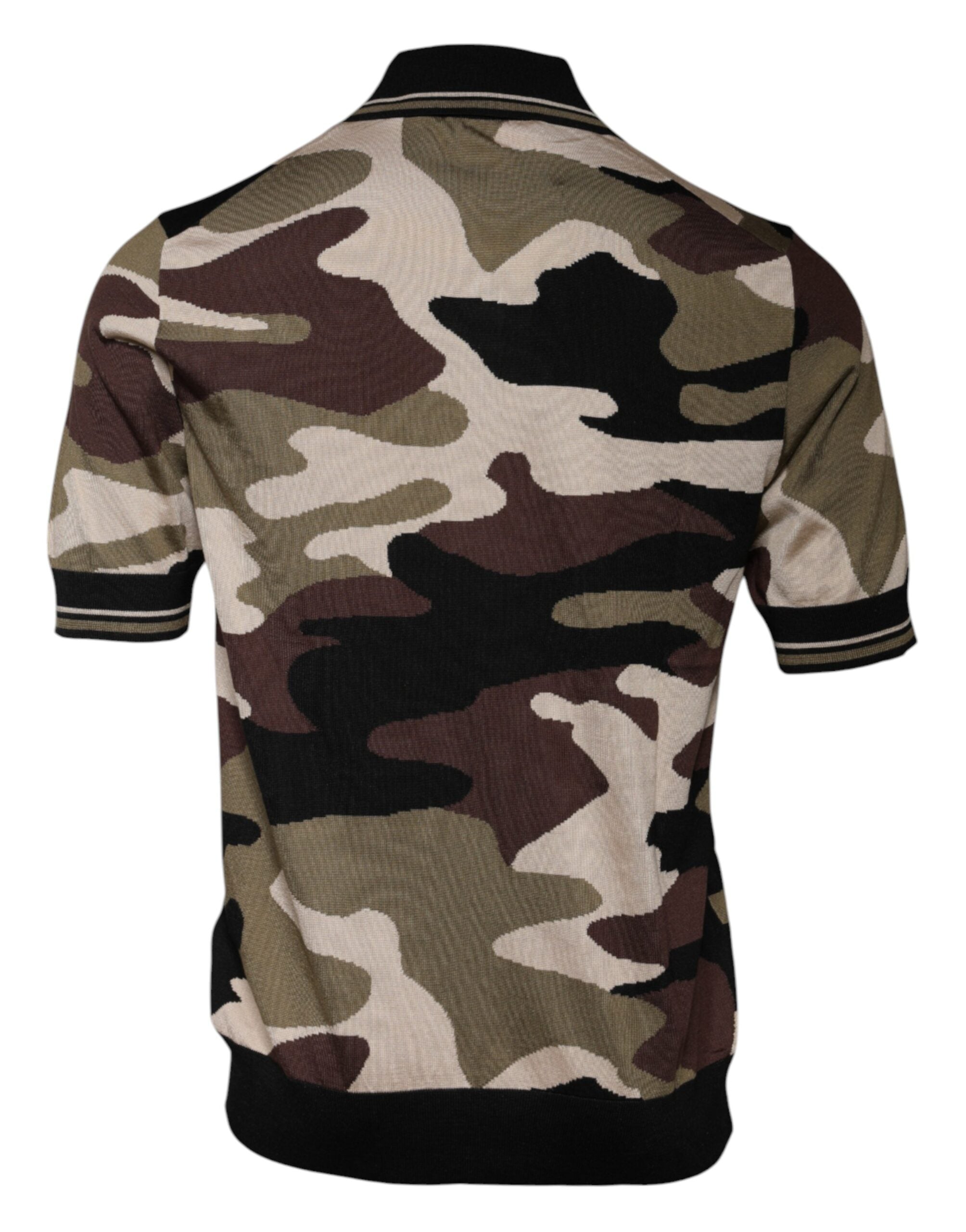 Mehrfarbiges Camouflage Polohemd mit Kragen