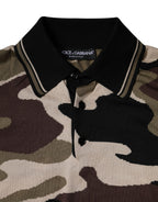 Mehrfarbiges Camouflage Polohemd mit Kragen