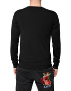 Schwarzer Kaschmir-Cardigan mit Knöpfen
