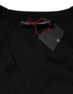 Schwarzer Kaschmir-Cardigan mit Knöpfen