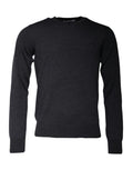 Dunkelgrauer DG-Logo Pullover mit Rundhalsausschnitt