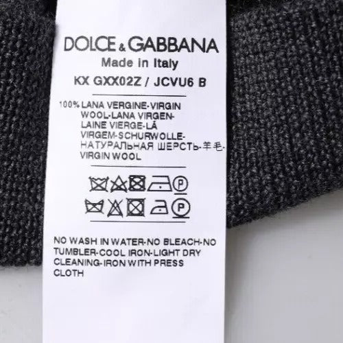 Dunkelgrauer DG-Logo Pullover mit Rundhalsausschnitt