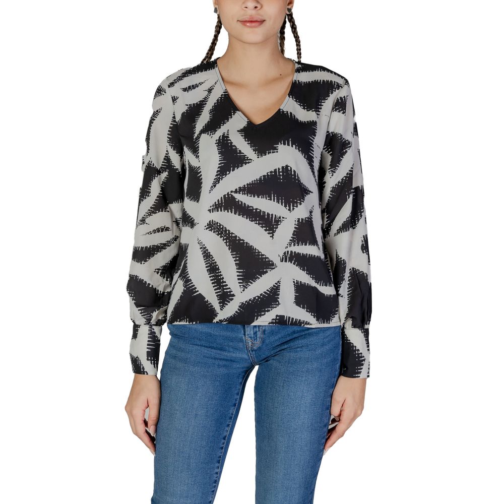 Black Recycled Polyester Blouse
