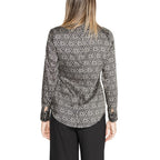 Schwarze Polyesterbluse