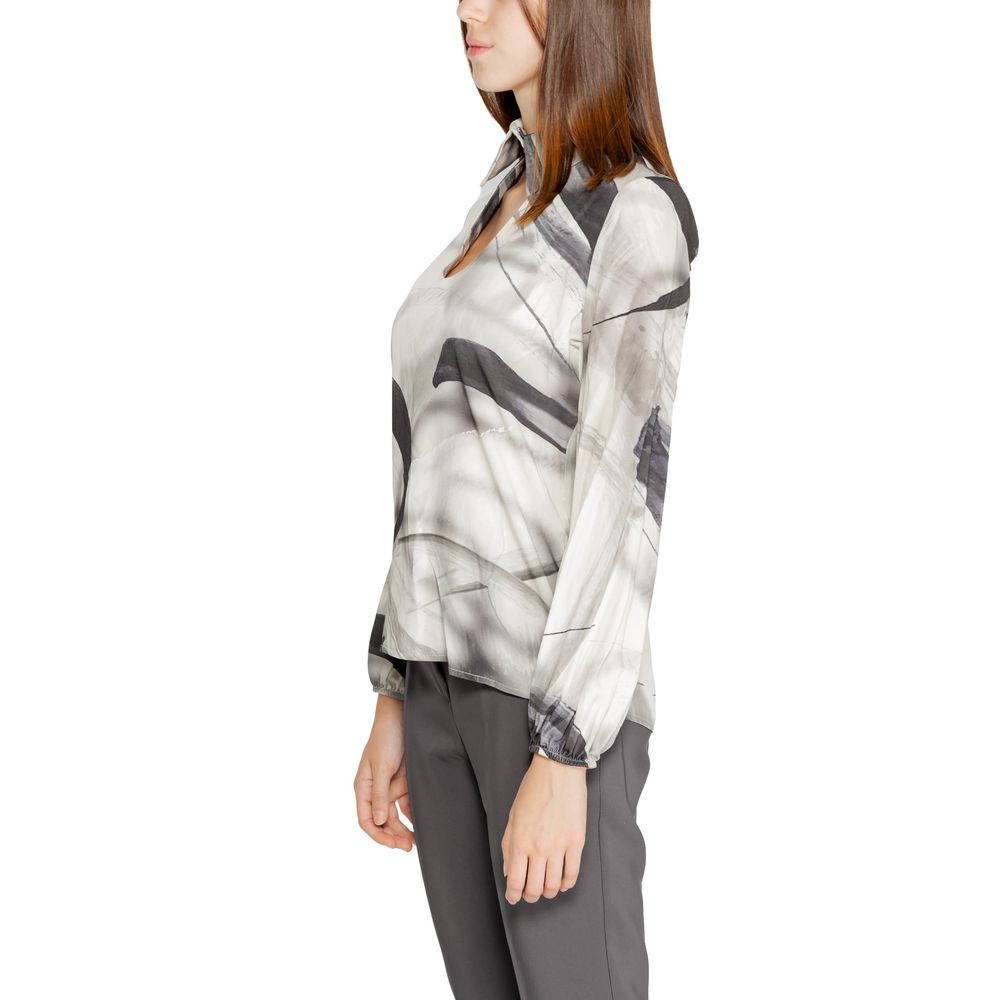 Graue Viskosebluse