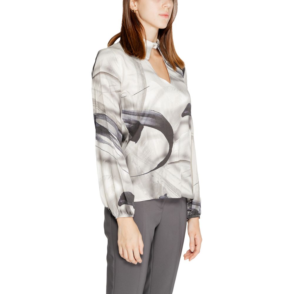 Graue Viskosebluse