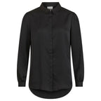 Schwarze Polyesterbluse