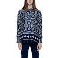 Blaue Viskosebluse