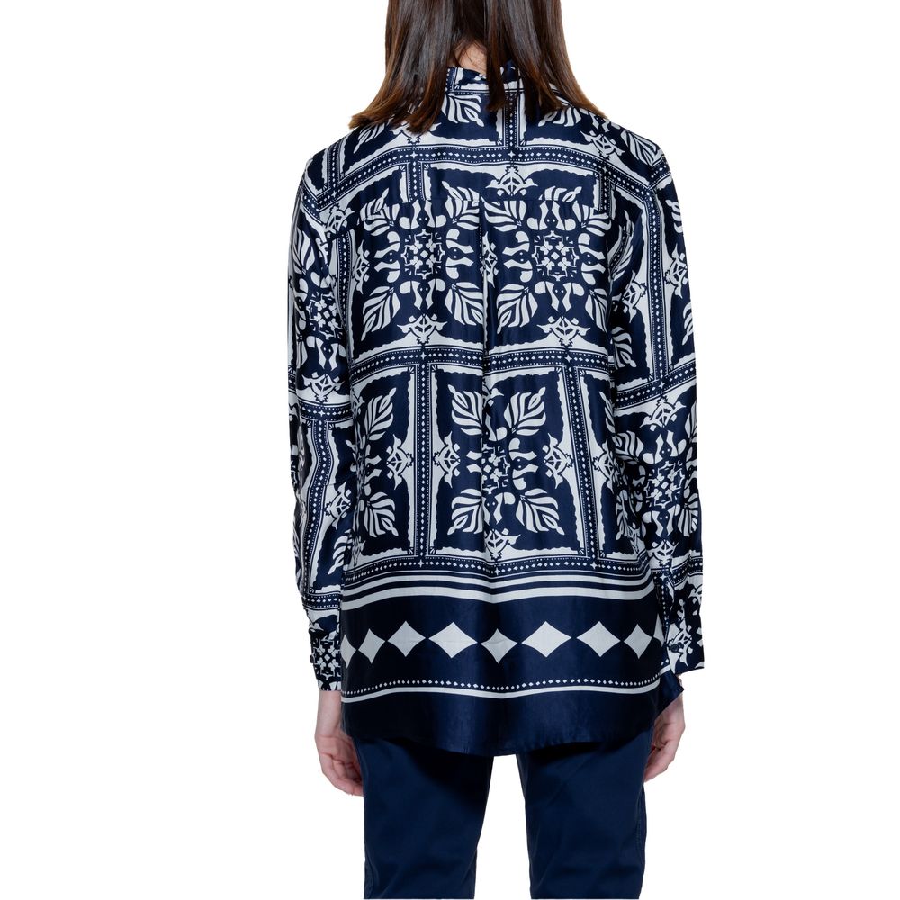 Blaue Viskosebluse