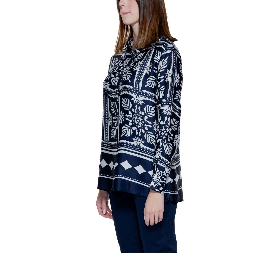Blaue Viskosebluse