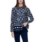 Blaue Viskosebluse