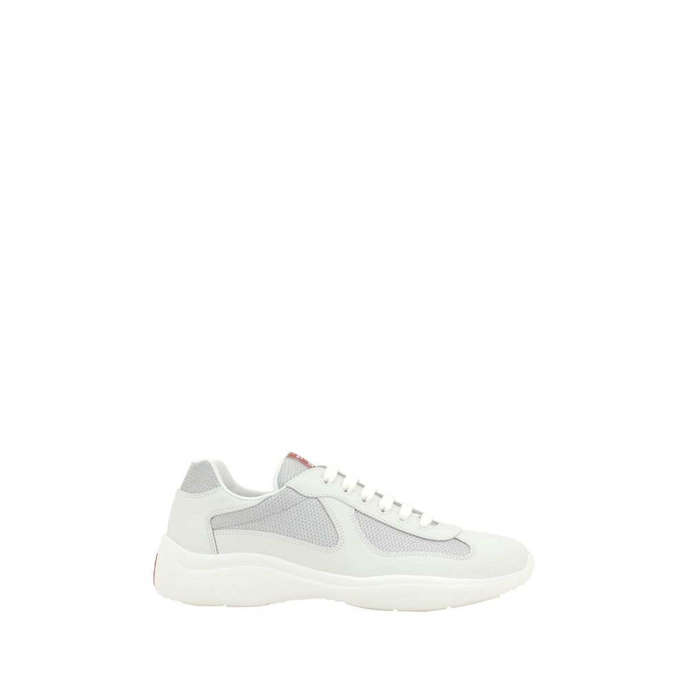 Weiße Polyamid Low Top Sneaker