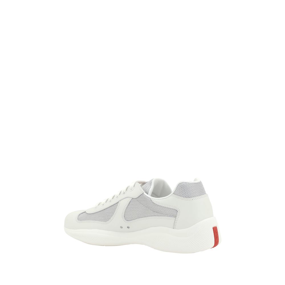 Weiße Polyamid Low Top Sneaker