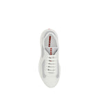 Weiße Polyamid Low Top Sneaker