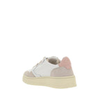 Weiße Low-Top-Sneaker aus Leder