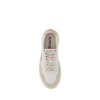 Weiße Low-Top-Sneaker aus Leder