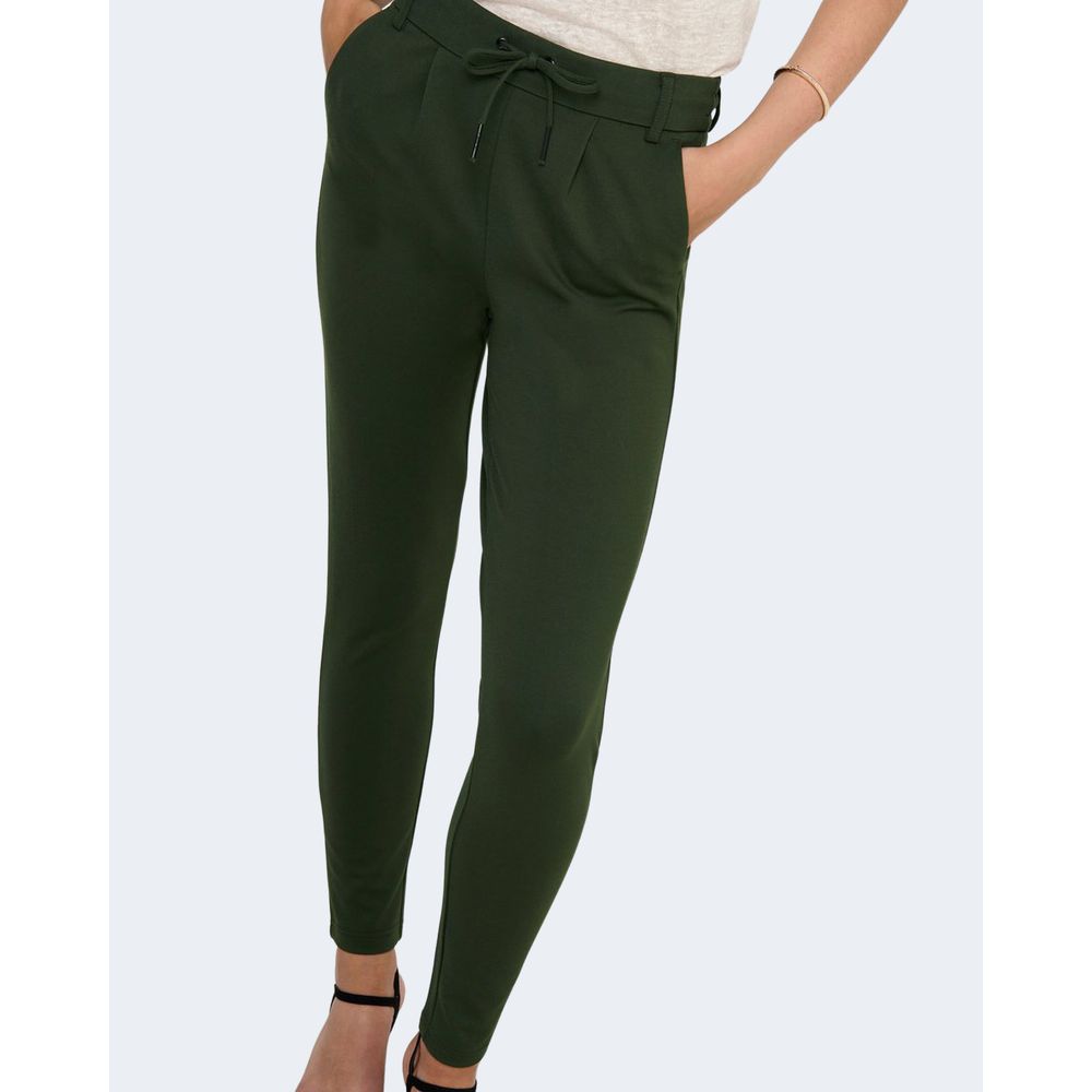 Pantaloni casual in viscosa verde