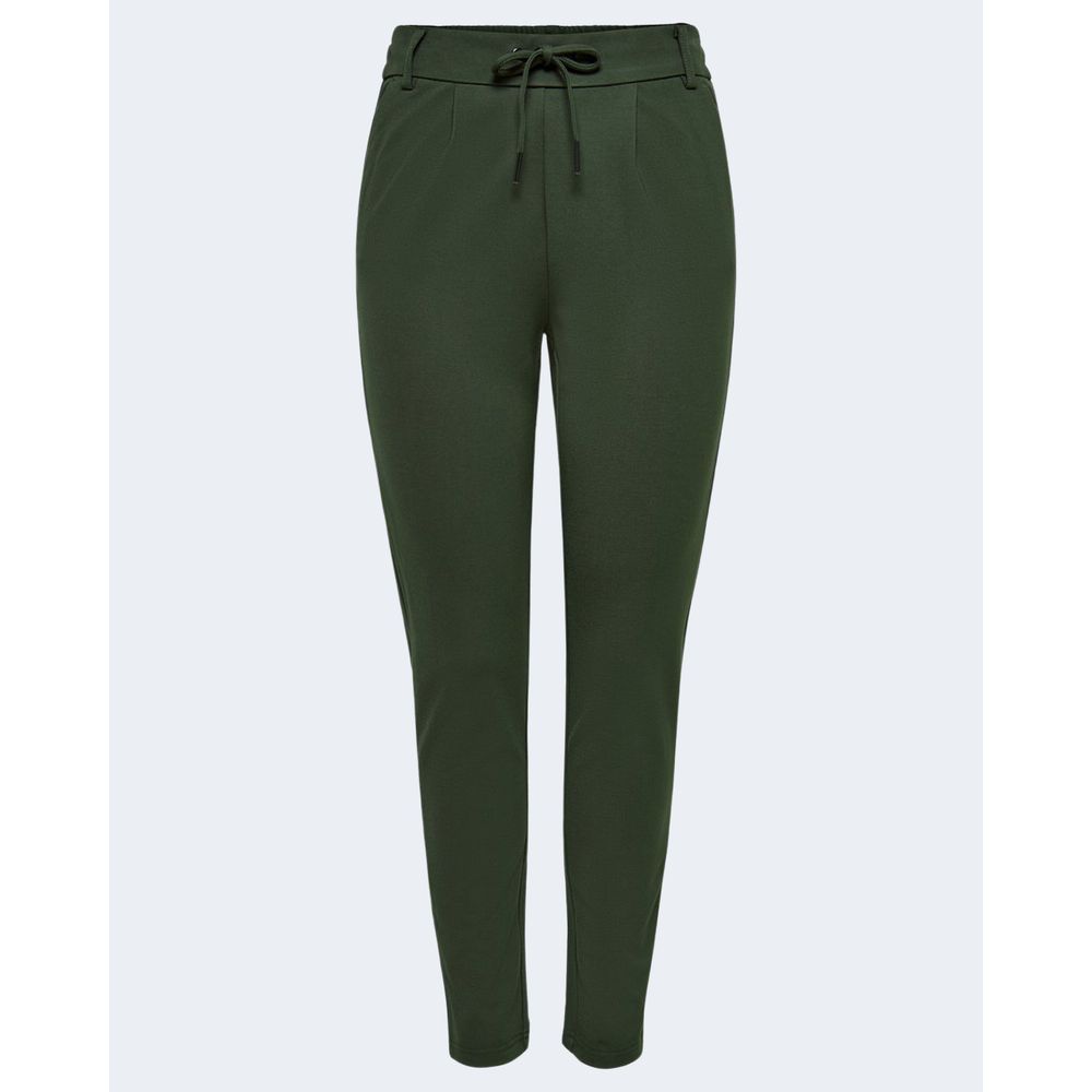 Pantaloni casual in viscosa verde