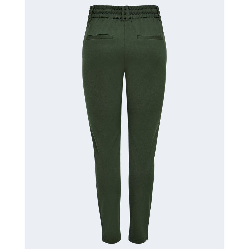 Pantaloni casual in viscosa verde