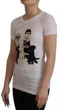 White #DGFamily Patch Top T-Shirt aus Baumwolle