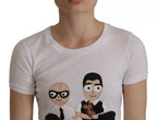 White #DGFamily Patch Top T-Shirt aus Baumwolle