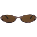 Braune Metallsonnenbrille